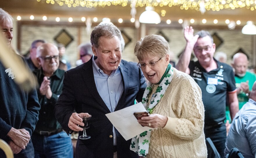 Former Justice Dan Kelly attends a Republican event for St. Patrick's Day on Thurs., March 16, 2023, at Clifford's Supper Club in Hales Corners, Wis.