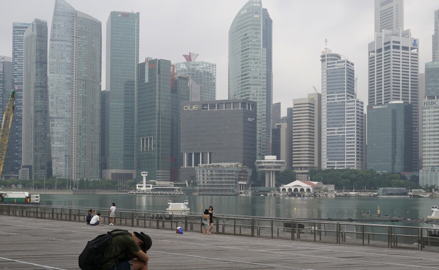 The central business district is shrouded by haze in Singapore, on Sept. 23, 2019. Singapore conducted its first execution of a woman in 19 years on Friday, July 28, 2023, and its second hanging this week for drug trafficking despite calls for the city-state to cease capital punishment for drug-related crimes.