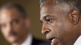 B. Todd Jones, acting director of the ATF, speaks in Washington in 2010 while Attorney General Eric Holder looks on.