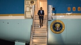 President Barack Obama arrives at Miramar, Oct. 23, 2016.