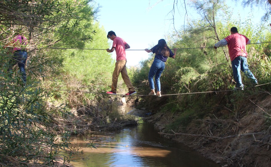 U.S. citizens use ropes to cross the Rio Grande from San Antonio del Bravo, Mexico, into Candelaria, Texas. U.S. citizens depend on the free health clinic in San Antonio del Bravo.