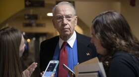 Senate Judiciary Committee Chairman Chuck Grassley, R-Iowa, pauses for reporters as he leaves the Capitol, Thursday, May 24, 2018.