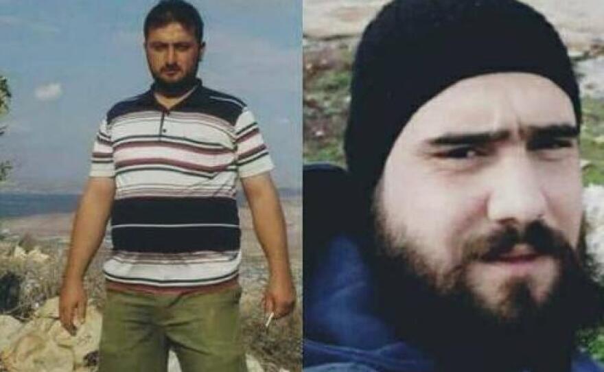 Khaled Mustafa Qurmo (left) and Khaled Abdel Majid Qurmo died of shrapnel wounds to the chest, according to autopsy reports.