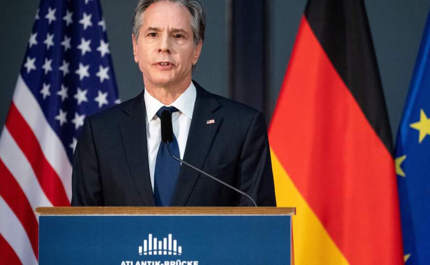 Secretary of State Antony Blinken was in Berlin, meeting with allies. He plans to meet with Russian Foreign Minister Sergei Lavrov on Friday.