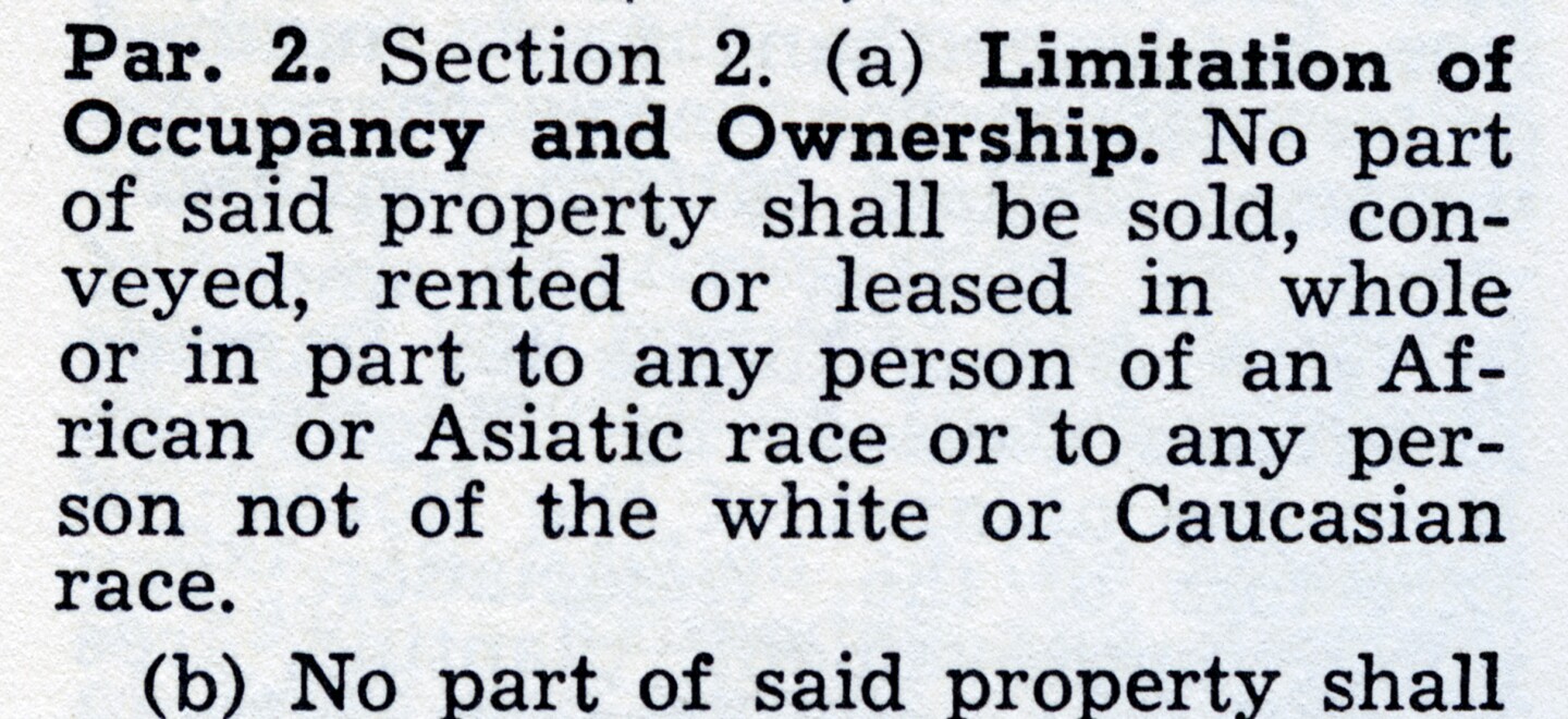Rancho Santa Fe's Protective Covenant, 1937.
