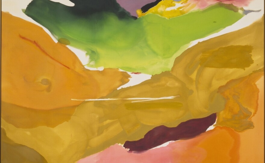 Frankenthaler's 1973 painting<em> Nature Abhors a Vacuum</em>.