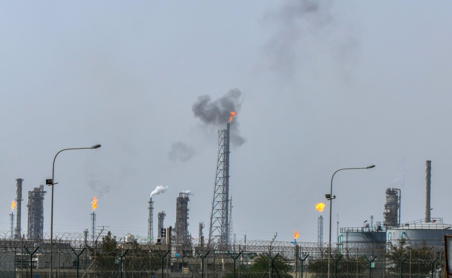A general view of Mina Al-Ahmadi refinery in Kuwait, on Friday.