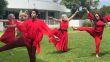 Dance participants at the Pacific Beach Library practice their Kate Bush-style dance for The Most Wuthering Heights Day Ever