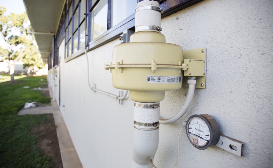 A special air filtration system installed last year at Magnolia Elementary School in El Cajon, Oct 18, 2016.