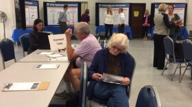 Tina Iki of Escondido considers her comments at the public scoping meeting on SDG&E's proposed natural gas pipeline through San Diego. May 24, 2017
