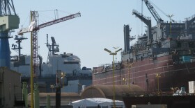 The NASSCO shipyard on March 3, 2011. 