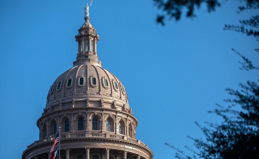 The Texas State Capitol in Austin is seen on Saturday.