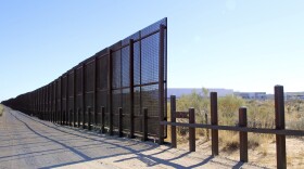 This Jan. 18, 2018 photo provided by U.S. Customs and Border Protection shows as existing wire mesh fence and a vehicle barrier near the Santa Teresa, N.M., port of entry. 
