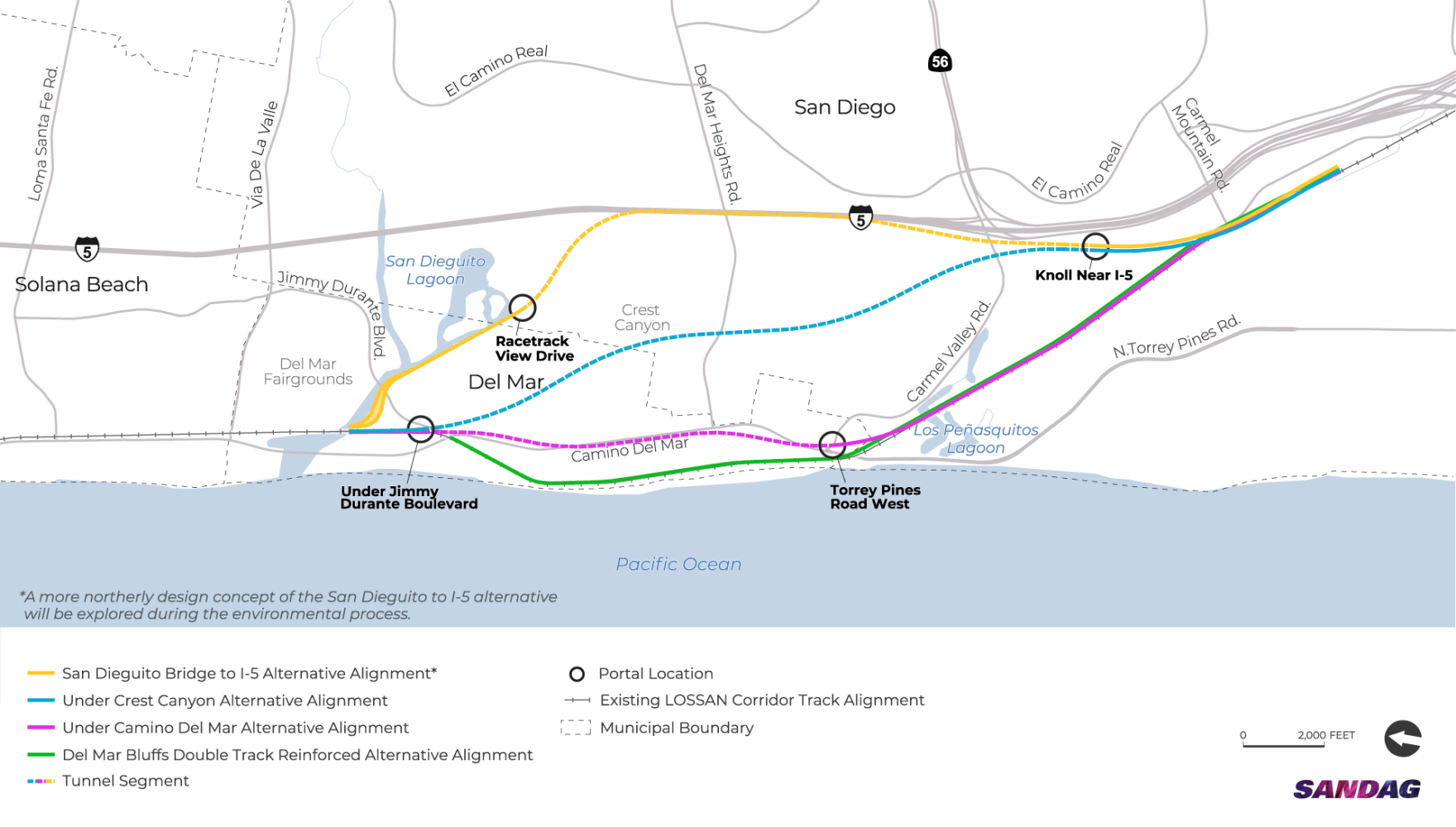 Realignment Plan SANDAG's new rail realignment plan is an old one: Keep tracks on bluffs ...
