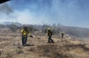 Firefighters battling the Caesar Fire in Ramona, Sept. 5, 2022.