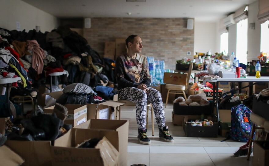 Jacob Hincza dropped everything in Warsaw and came to Lublin with his girlfriend to help out."I'm really glad I came here. Actually, I might lose my job, but I think it's worth it to experience the help that we can give to people," he said.