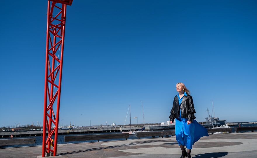 Karoli Hindriks, CEO of Jobbatical, who is helping to relocate refugees using her job relocation software at Port Noblessner.