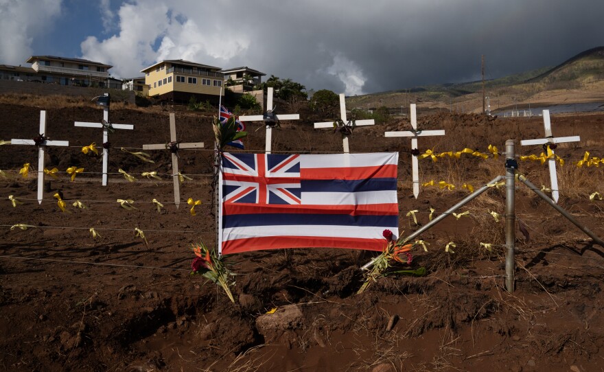 A roadside memorial to those who died in the wildfire that swept through the town of Lahaina, Hawaii in August. The latest National Climate Assessment underscores the many ways that climate change is already making Americans sick, and even killing them.