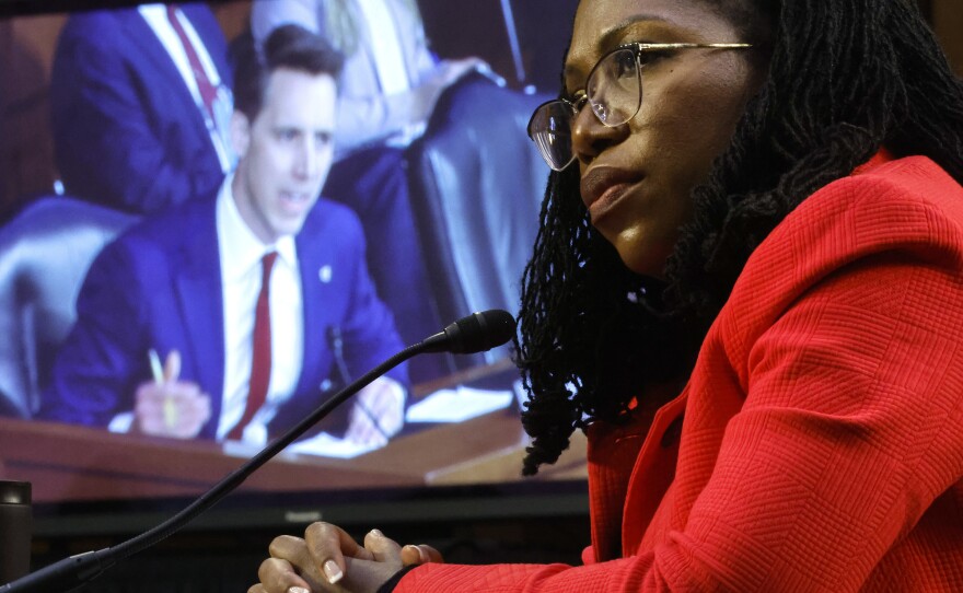 Judge Ketanji Brown Jackson defends her record during questioning from Sen. Josh Hawley.