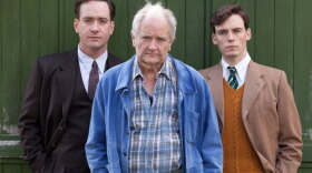 (left to right) Matthew Macfadyen, Jim Broadbent and Sam Claflin as Logan Mountstuart at various stages of his life. Celebrated writer William Boyd’s best-selling novel "Any Human Heart" is adapted as a stunning MASTERPIECE miniseries about a man — at various times a writer, lover, prisoner of war and spy — making his often precarious way through the 20th century. 