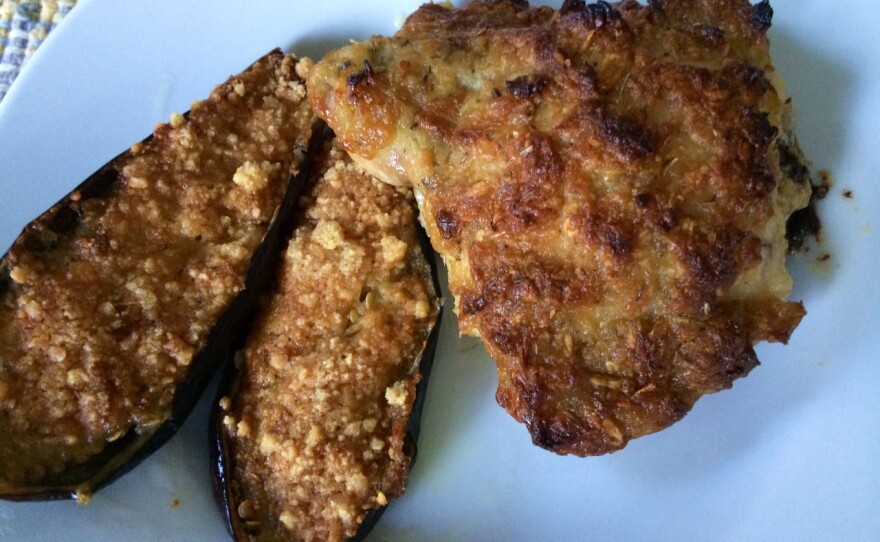 Baked Eggplant and Chicken