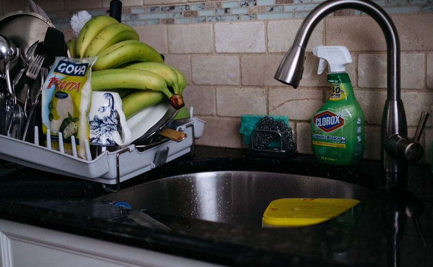 The changes at home have been subtle. We never washed our groceries before, nor did we keep bleach near the sink to spray down everything from that entered our house in case of contamination.