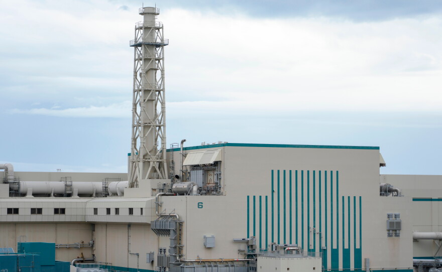 FILE - The Unit 6 reactor building is pictured during a media tour at Tokyo Electric Power Company Holdings' (TEPCO) Kashiwazaki-Kariwa nuclear power station in Kariwa Village, Niigata prefecture, Japan on Friday, May 1, 2026.