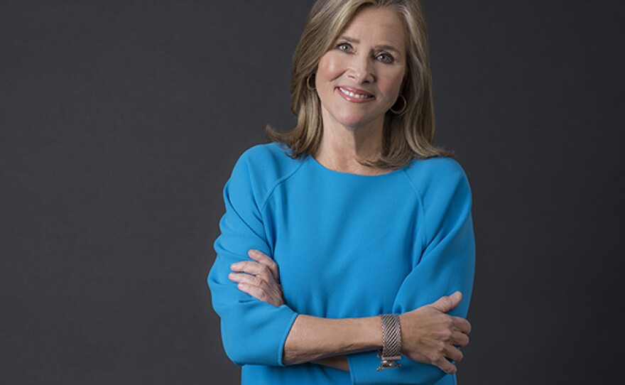 Meredith Vieira, American news anchor, is co-host of ROYAL WEDDING WATCH.