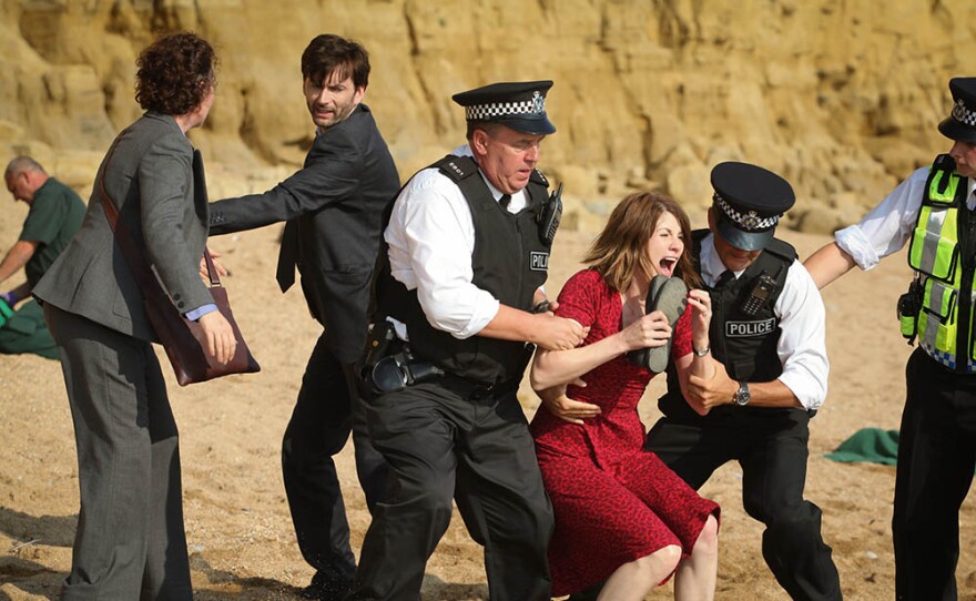 Beth Latimer in a scene from BROADCHURCH Episode 1