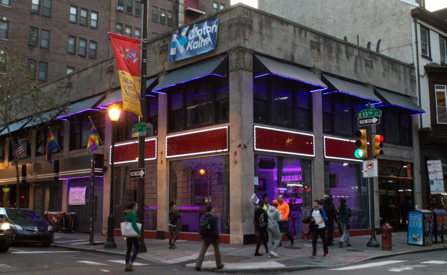 In Philadelphia's "Gayborhood," two businesses display campaign signs supporting Hillary Clinton. But business owners seem less interested in talking about the decision — neither responded to NPR's request for an interview.
