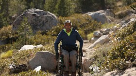 "4 Wheel Bob" tells the story of Bob Coomber (pictured), an intrepid adventurer who sets out to becone the first wheelchair hiker to cross the 11,845 foot Kearsarge Pass in the Sierra Nevada of California. The one-hour documentary follows the inspirational journey of Bob while encouraging us to look at our own self-imposed limitations and perhaps reach beyond what we think is possible.
