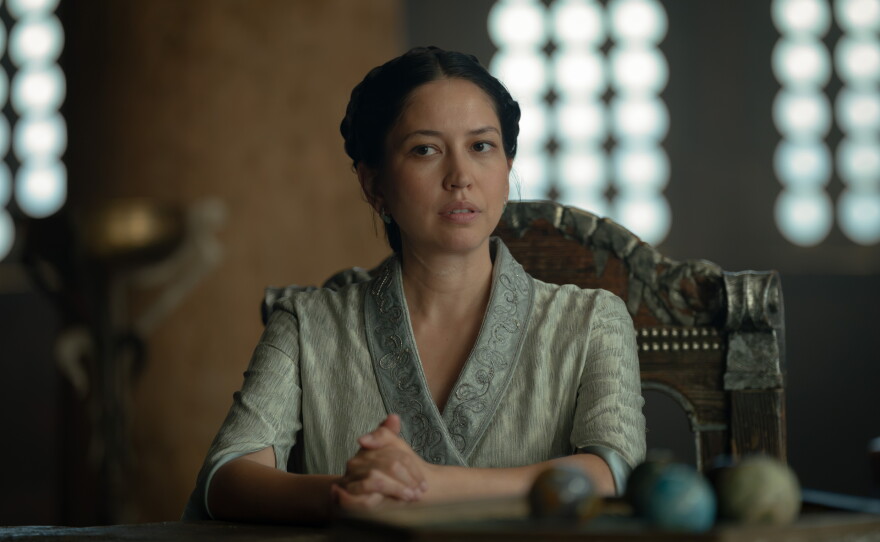 Mysaria (Sonoya Mizuno) is playing for all the marbles. Which are literally marble.