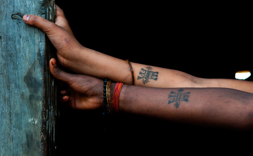 These tattoos are a sign that the girls are married.