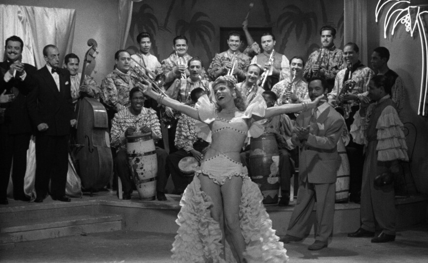 Violeta (Ninón Sevilla) performing at a club in "Victims of Sin." (1951)