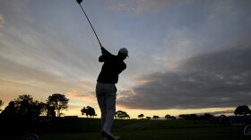 Tiger Woods hits his tee shot on the second hole during the pro-am round of the Farmer's Insurance golf tournament on the South Course at Torrey Pines Golf Course on Wednesday, Jan. 22, 2020, in San Diego. 