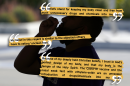 An illustration of the San Diego Police Department COVID-19 tests exemption requests is overlaid on a photo of a man conducting a test.