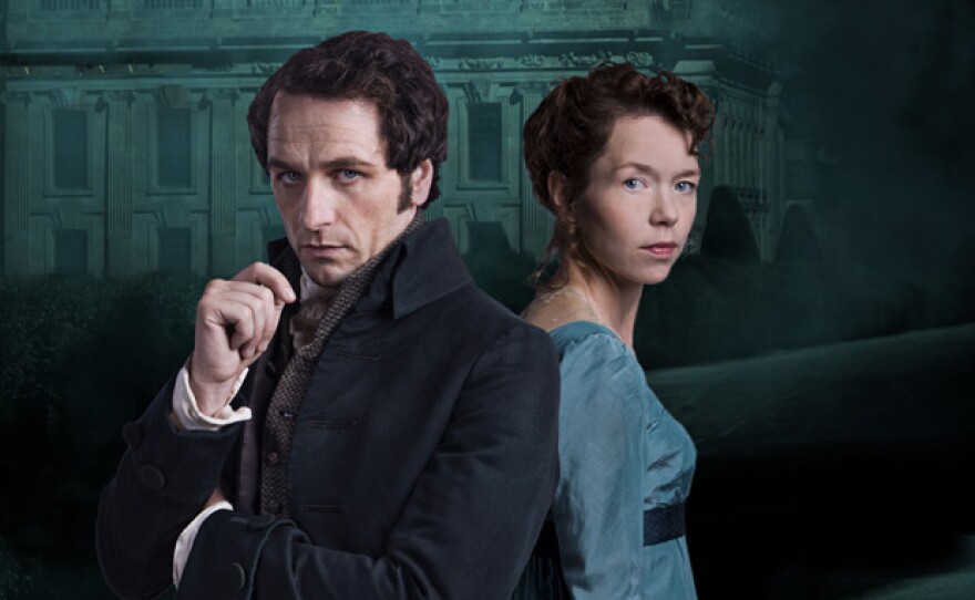 Matthew Rhys as Darcy and Anna Maxwell Martin as Elizabeth Bennet.