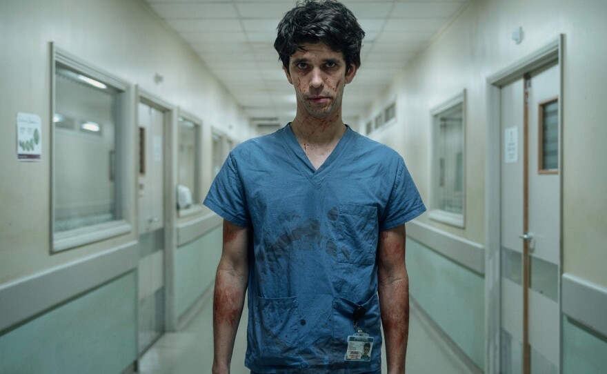 Adam (Ben Whishaw) in the labor ward of the hospital.