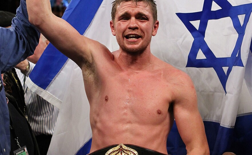 The Israeli flag provided a fitting backdrop for Foreman's championship celebration last November.