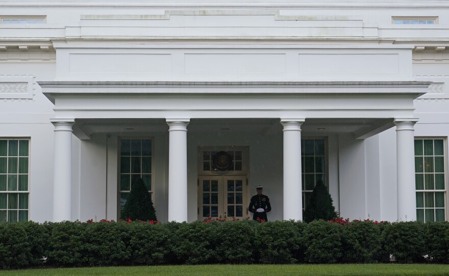 The West Wing of the White House on July 5, 2023. Tech executives are meeting with top Biden administration officials on Tuesday to agree to voluntary measures to reduce risks posed by AI.