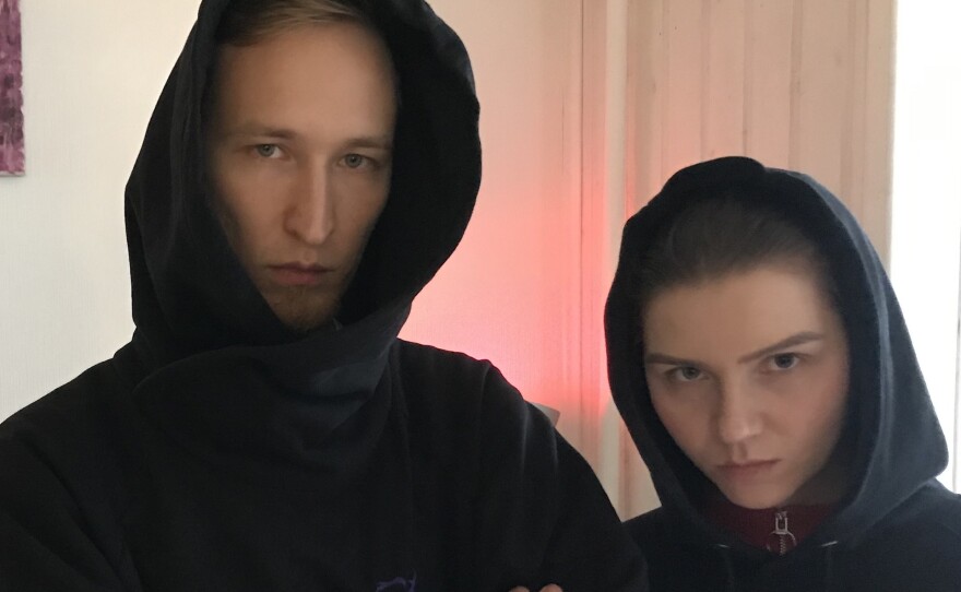 Last December, IC3PEAK's Nikolai Kostylev (left) and Anastasiya Kreslina (right) arrived in the Siberian city of Novosibirsk to give a concert, only to be detained by the police.