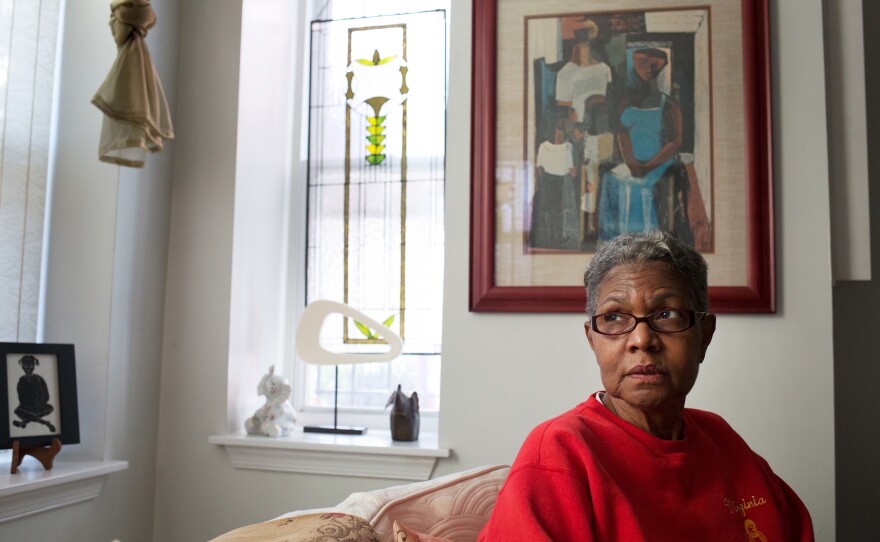 Virginia Lee in her home in Shaw. She moved to the neighborhood 17 years ago.