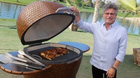 Filmed against a stunning mountain backdrop in Palm Springs, Calif., Steven Raichlen (pictured at the grill) takes smoked foods—and drinks—in directions you'd never imagine. From a smoking mezcalini cocktail and whiskey-brown sugar pork loin to smoke-grilled sangria and smoke-burnished suckling pig, viewers will discover all the types of foods and beverages that can be smoked. Plus, this season features a PROJECT SMOKE first: hickory-smoked ice cream for dessert.