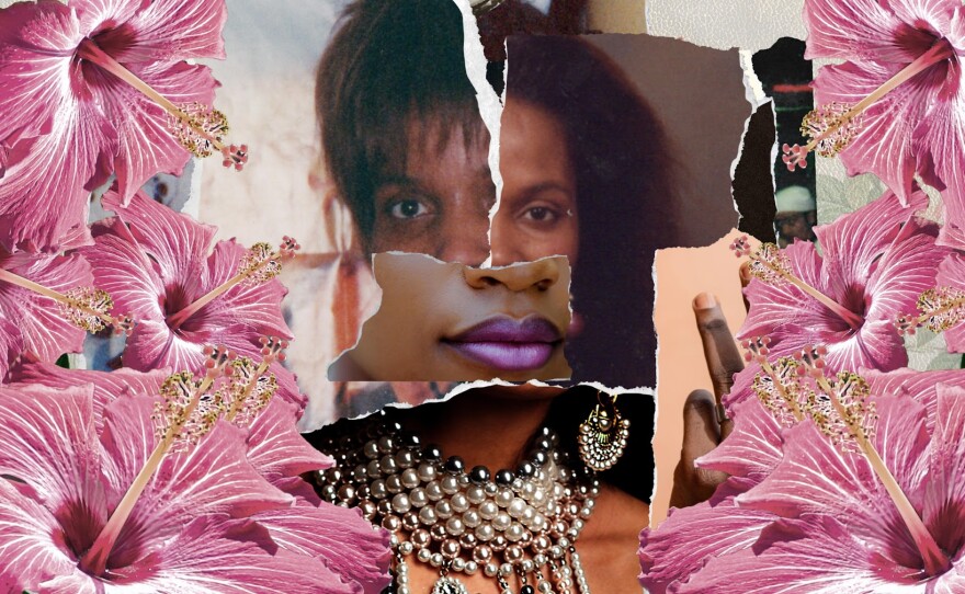 A collage of animated and archival images, piecing together images of Staceyann’s estranged mother, Hazel.