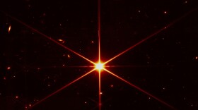 This image of a star was taken as part of the evaluation process as the James Webb Space Telescope's mirror segments were carefully aligned.