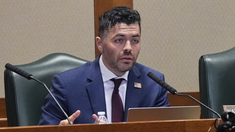 Texas state Rep. Nate Schatzline is seen during a committee hearing on Oct. 21, 2024.