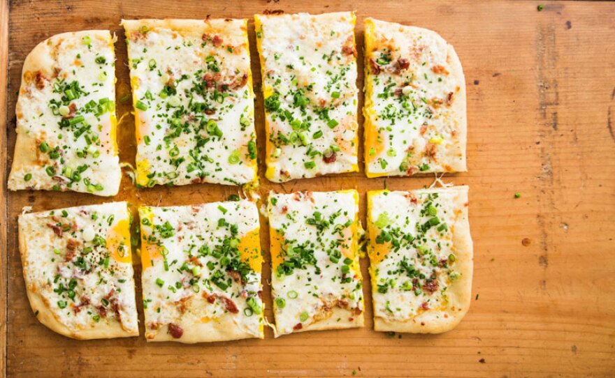 Breakfast Pizza from episode "Big Family Breakfast."