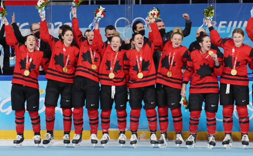 Team Canada beat defending champion Team USA in the women's ice hockey gold medal match at Wukesong Sports Centre in Beijing on Thursday.