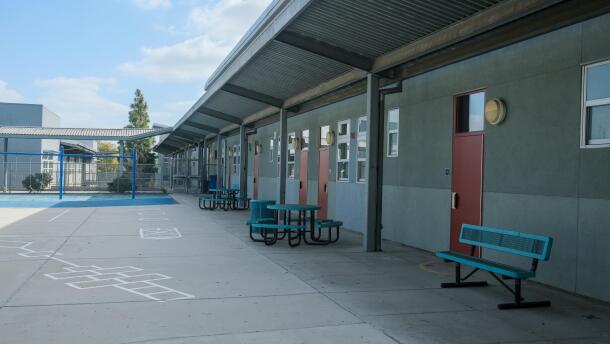 The Montgomery Middle School playground is pictured in San Diego, Feb. 17, 2021. 