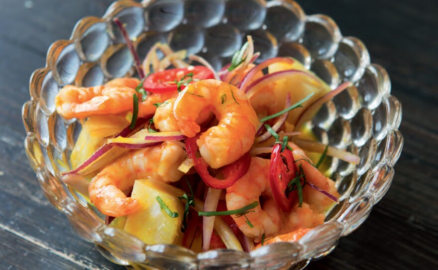 Hot stone shrimp, another ceviche featured in <em>Peru: The Cookbook</em> by Gastón Acurio.